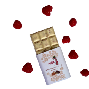 TAVOLETTA CIOCCOLATO BIANCO E LAMPONE dolceria Zanlari